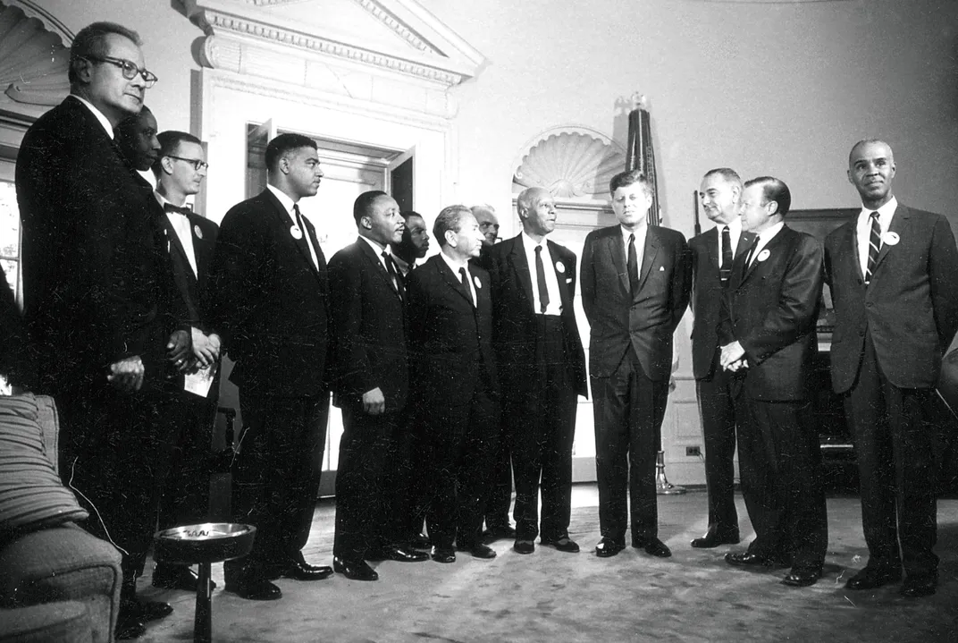 JFK and March on Washington organizers, 1963