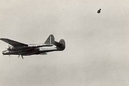 On August 17, 1946, Sergeant Lawrence Lambert volunteered to be hurtled from his P-61 at the speed of 302 miles per hour.
