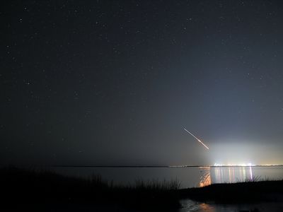 The launch of the LADEE probe from Wallops on September 18 as seen from Atlantic City.