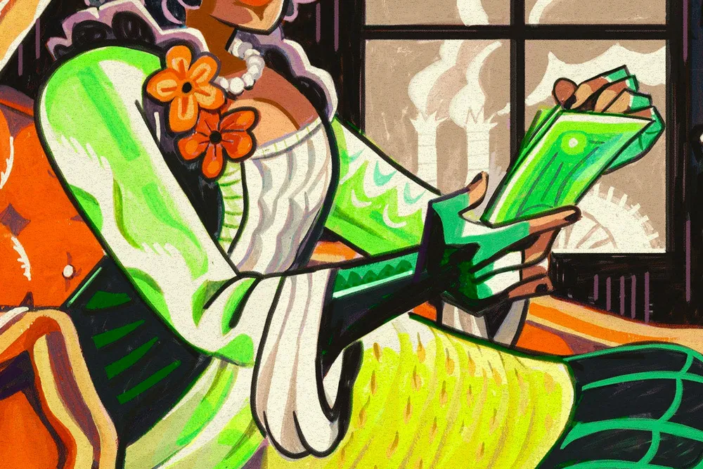 An illustration of Madam Priscilla Henry