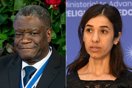 Denis Mukwege (left) and Nadia Murad (right) are this year's Nobel Peace Prize recipients