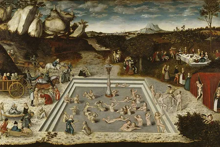 The aged bathe in the restorative waters of the mythical fountain of youth in this 1546 oil painting by German Renaissance artist Lucas Cranach the Elder. Scientists have turned to studies of blood to identify a path to rejuvenating tissues damaged by the aging process.