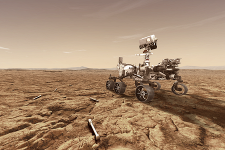 Perseverance, which has six wheels and is about the same size as a small car, looks very much like the Mars Science Laboratory Curiosity.