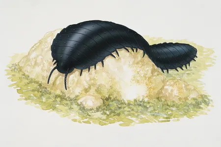 A 2007 illustration of Arthropleura, the largest known arthropod, which grew nearly as large as a car. New research suggests previous visualizations of the animal&#39;s head were incorrect.