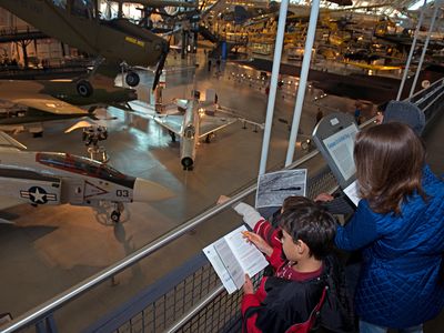 Using a “Top Secret” Situation Report, visitors in a new role-playing game use the vast collections at the Steven F. Udvar‑Hazy Center to locate a  missing aircraft, and propose a rescue plan for the pilots and their technology. 
