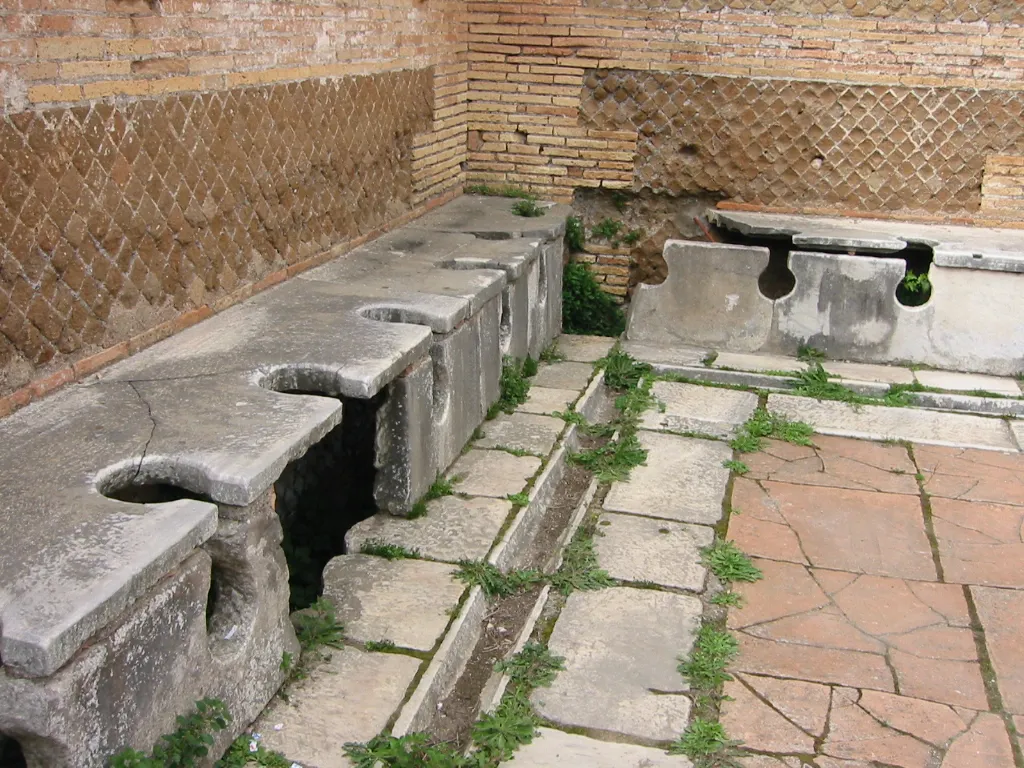 Ancient Roman toilets in Ostia