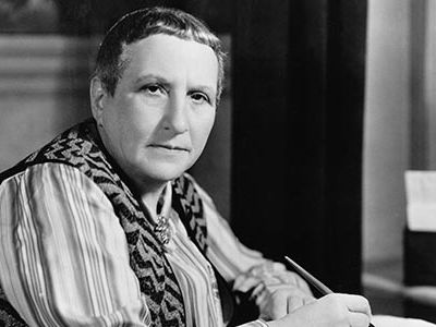 Gertrude Stein is an American writer who made her home in Paris, France.  Her first book was published in 1909 but her autobiography, titled The Autobiography of Alice B. Toklas, was the only one to reach a wide audience.
