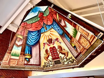 The mural in its new location inside the&nbsp;Ohavi Zedek Synagogue in Burlington, Vermont