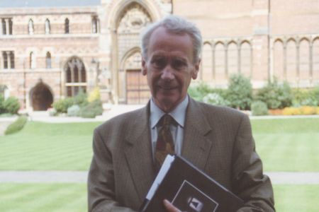 Christopher Tolkien at Keble College, Oxford, in 1992