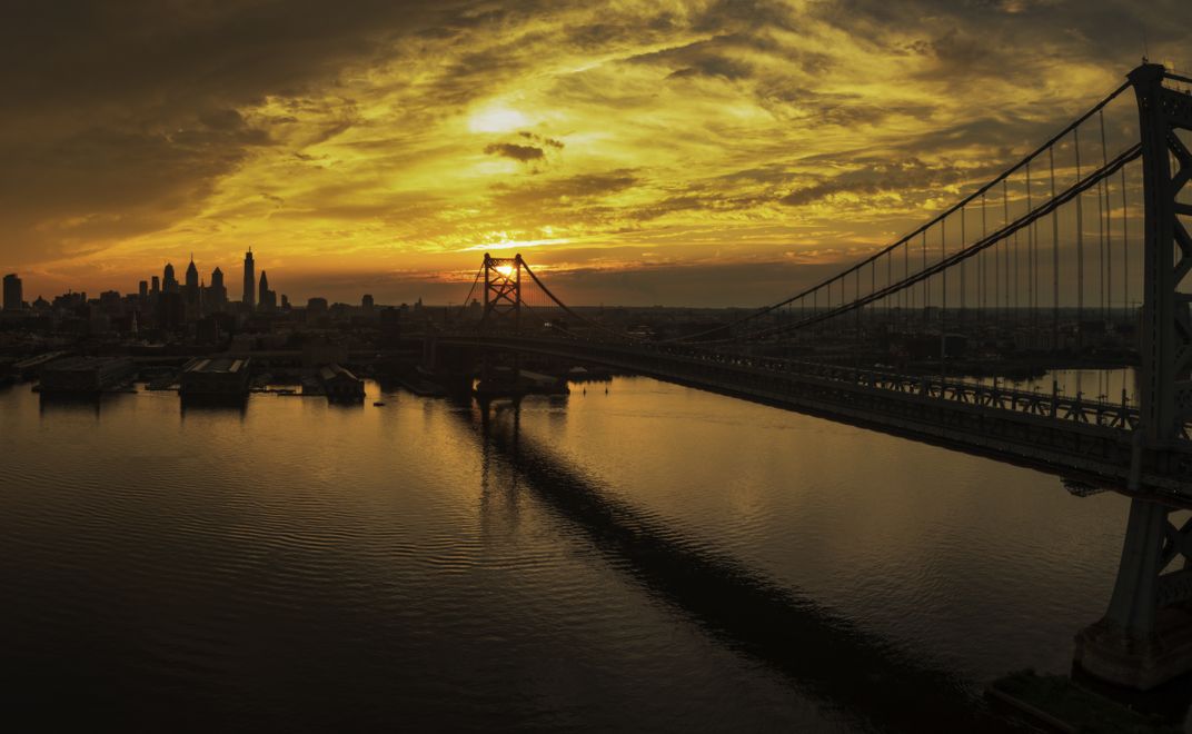 Aerial Of Philadelphias Skyline And The Benjamin Franklin Bridge Smithsonian Photo Contest 7713