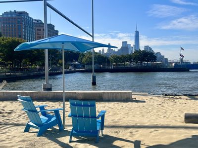 Manhattan's First Public Beach Opens Along the Hudson River image