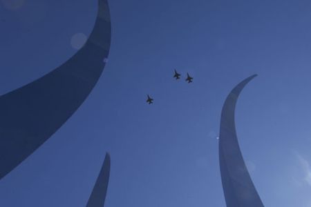 The new Air Force Memorial opens in Washington D.C.