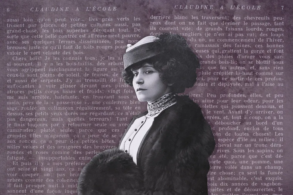 Illustration of the French author Colette
