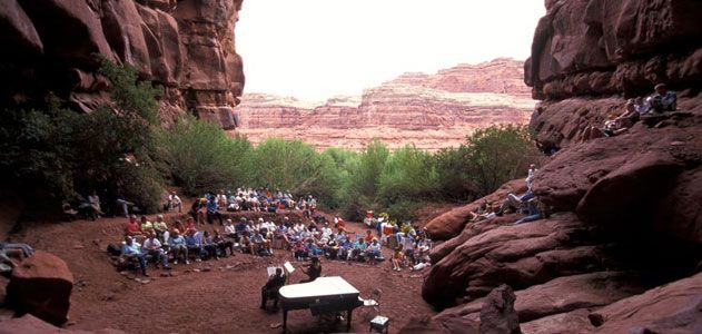 View from the back of the grotto