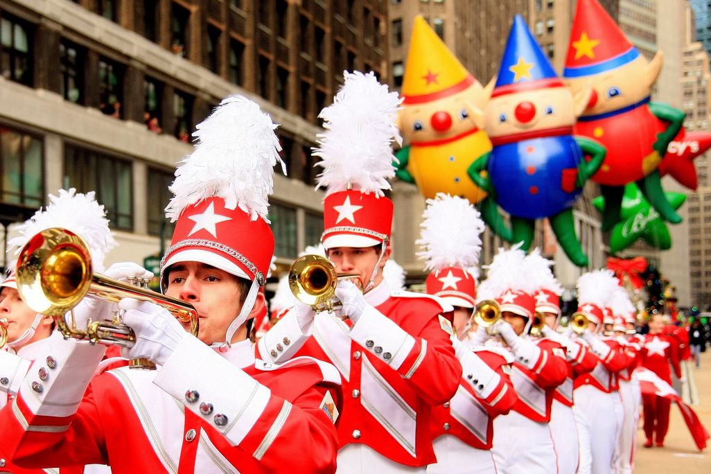 Macy's Great American Marching Band at the Macy's Thanksgiving Day Parade.