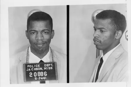 John Lewis' mugshot, taken after his arrest in Jackson, Mississippi, as a Freedom Rider