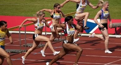 Can you predict how fast these women will run the 100m hurdles? Math might.