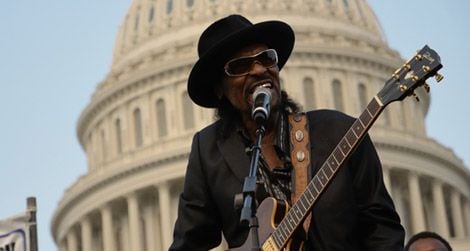 Chuck Brown performs at the DC Vote Rally June 9, 2011