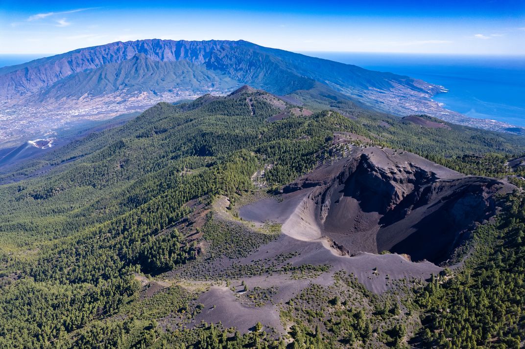 View of the volcanic landscape on La Palma, Canary Islands