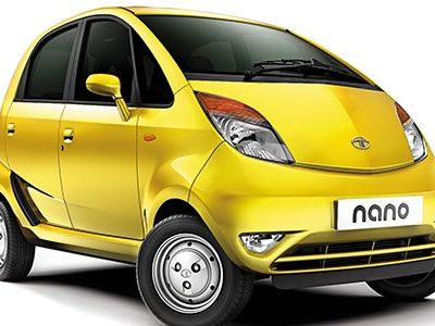 The five-foot-wide Tata Nano car is on view at the Cooper-Hewitt until April 25.