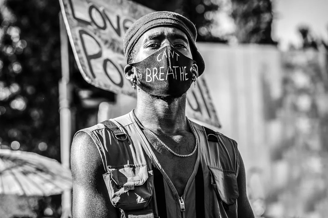 Matt Stasi, "Paying Respect at a George Floyd Sit-in" (People)