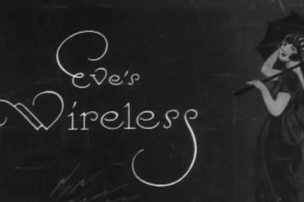 Title card from the 1922 short silent film "Eve's Wireless"