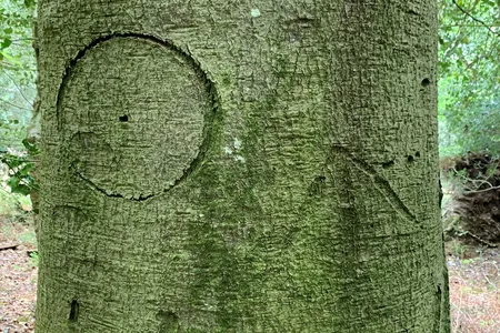 This circular witches' mark was thought to ward off evil.