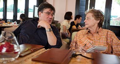 Mimi Sheraton with Alan Gilbert