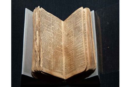 It is thought that Nat Turner was holding this Bible when he was captured two months after the rebellion he led against slaveholders in Southampton County, Virginia.