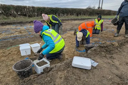 Archaeologists and volunteers excavating the site in&nbsp;Willersey