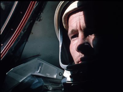 Ed White aboard Gemini IV, 1965.