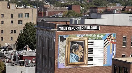 A tribute to Duke Ellington adorns a building in Washington, D.C., but what will happen to the genre of American music he helped pioneer? Photo by Carol Highsmith, 2010.