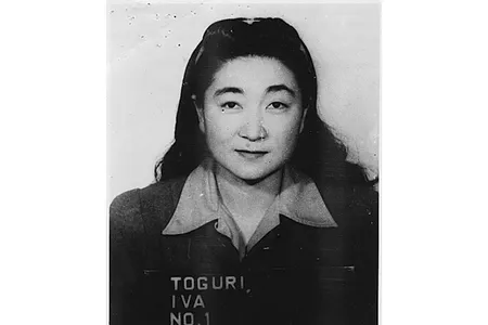 A mug shot of Iva Toguri D'Aquino, taken in prison in 1946.