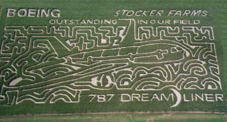 Crop mazes (not circles) celebrate an advanced (not alien) mode of transport.