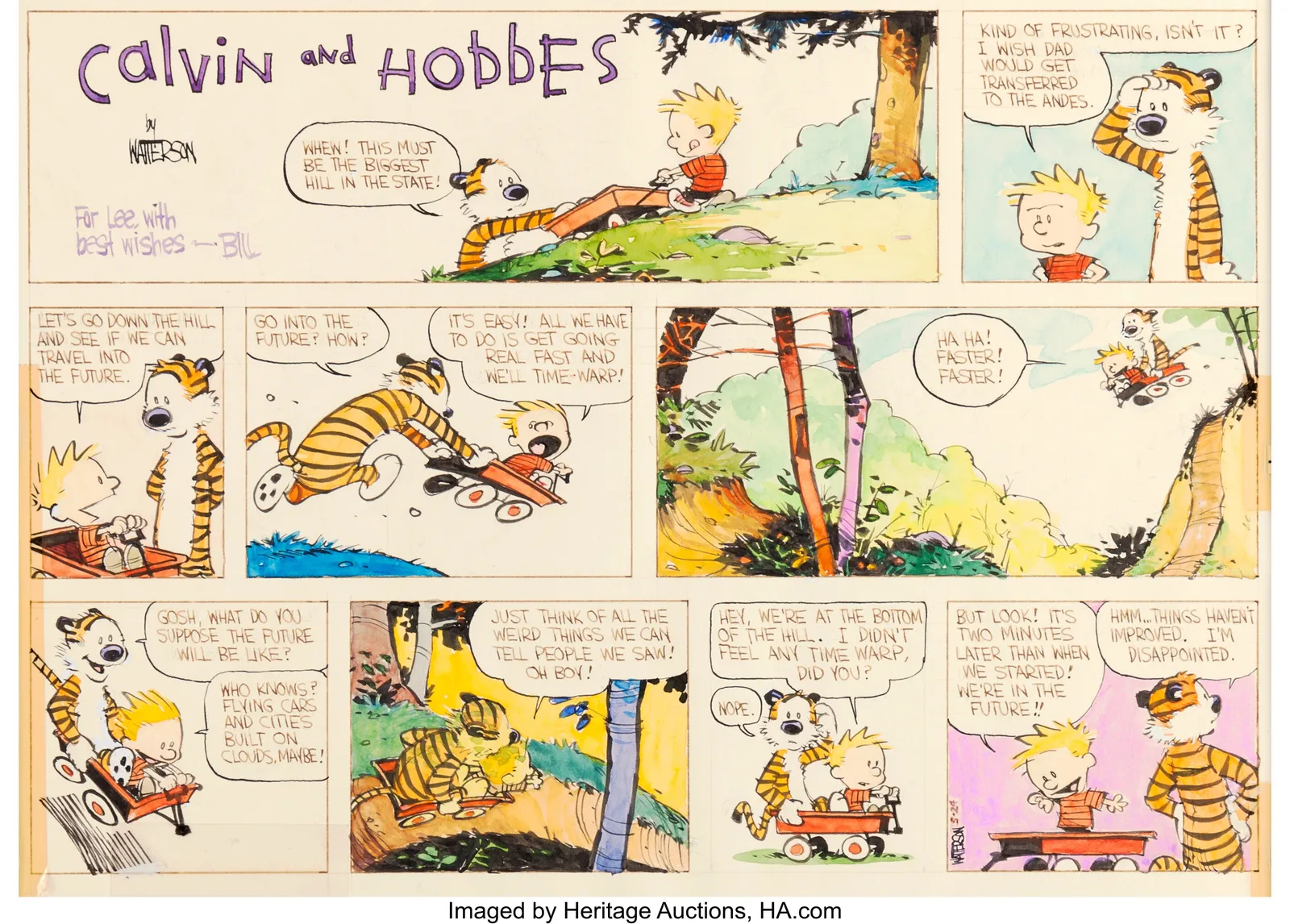 Hand-Colored 'Calvin and Hobbes' Strip Sells for $480,000 | Smart News|  Smithsonian Magazine