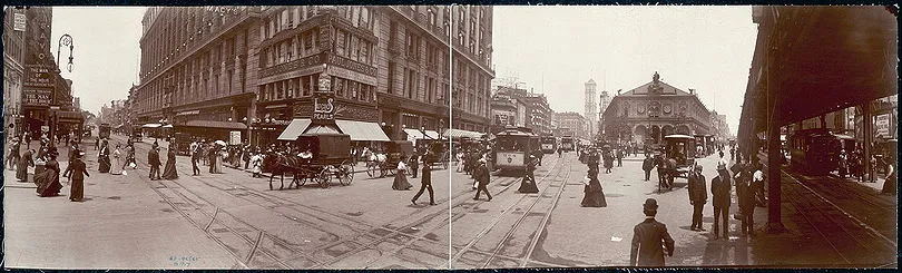 Herald Square circa 1907, when Ida Wood first moved into the Herald Square Hotel.