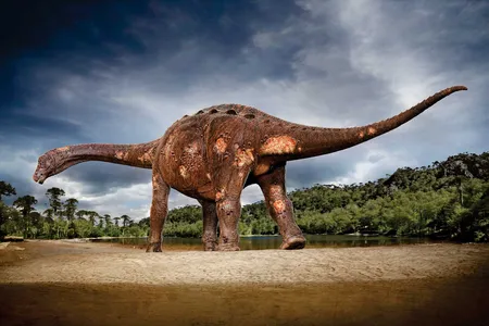 Reconstruction of a titanosaur with ulcerations