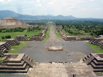 Teotihuacan ruins in Mexico. 