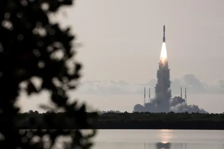 A United Launch Alliance Atlas V rocket with NASA’s Mars 2020 Perseverance rover onboard launches from Space Launch Complex 41 at Cape Canaveral Air Force Station, Thursday, July 30, 2020, from NASA’s Kennedy Space Center in Florida.