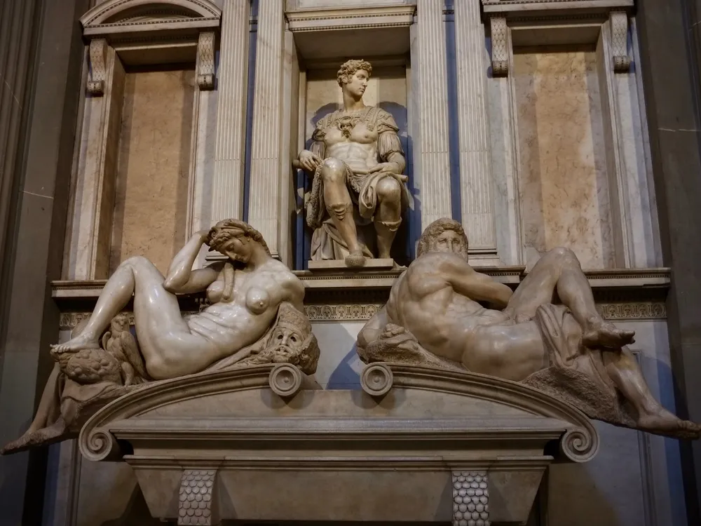 Tomb of Giuliano di Lorenzo de' Medici with Night and Day