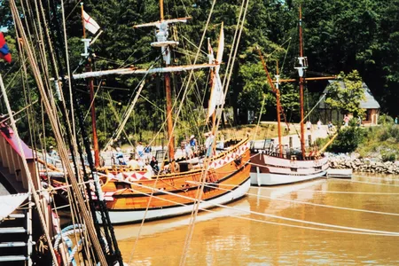 Reproduction of early English vessels at Jamestown, Virginia. 