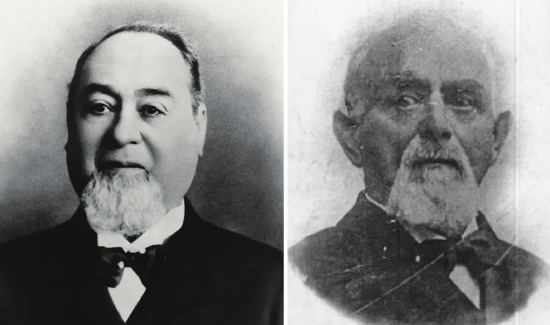 Levi Strauss (left) and Jacob W. Davis (right)