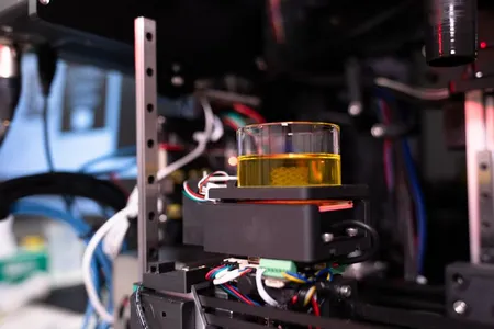 The 3D bioprinter at the Collins BioMicrosystems Laboratory at the University of Melbourne.