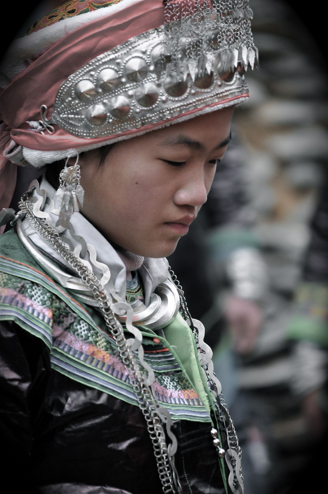 A Miaohmong Girl Dressed In Traditional Clothing For A Winter Festival Smithsonian Photo