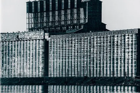 A grain storage facility in Wisconsin, from “The Hand of Man on America,” a photo essay by David Plowden, 1971. 