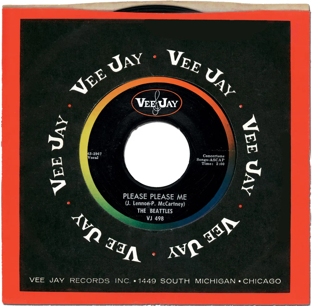 Vee Jay "Please Please Me" single record sleeve