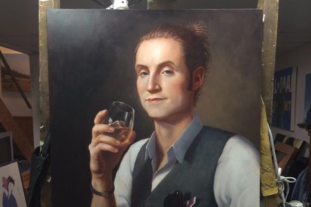 Whiskey? Check. Man bun? Check. Presidential presence? Check.