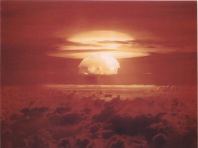 The Castle Bravo test at Bikini Atoll was more than 1,000 times more powerful than the bomb the United States dropped on Hiroshima. 
