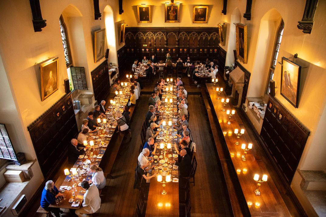 The dining experience at Merton College, with High Table. Credit: Wade Jennings