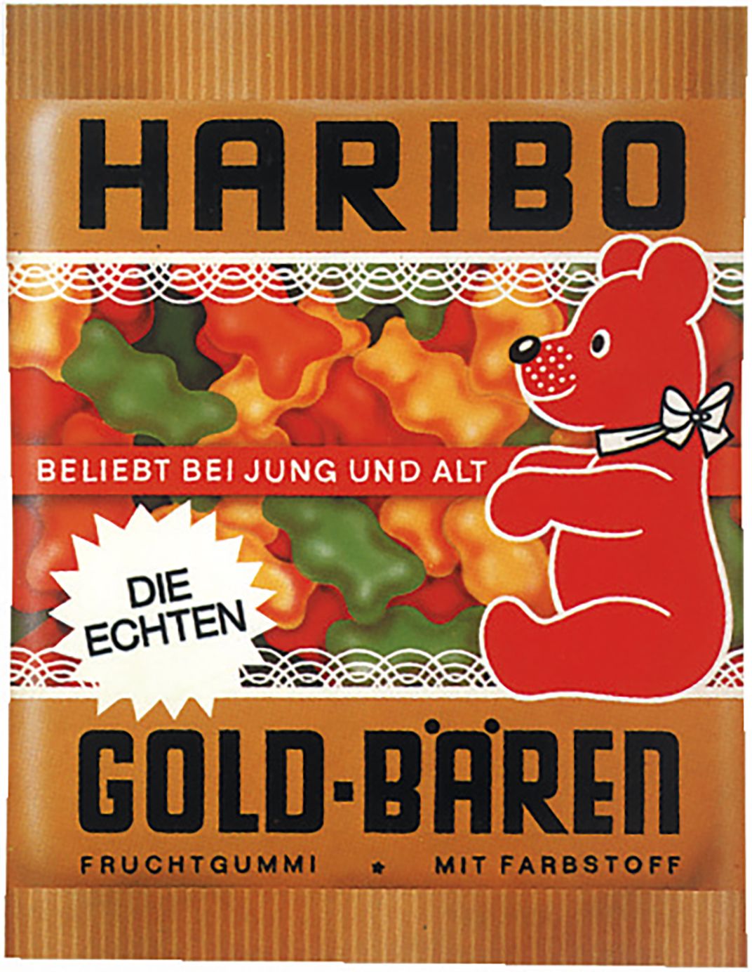 Haribo Goldbear package design, 1978